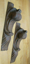 Load image into Gallery viewer, Antique Wood Hand Carved Beast Monster Heads Architectural Hardware Elements