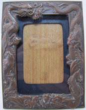 Load image into Gallery viewer, DRAGON Old Asian Frame High Relief Exquiste Monsters Serpents Brass Bronze