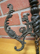 Load image into Gallery viewer, Antique 19c Bronze Flame Finial Ornate Hanger Hooks Decorative Arts Hardware