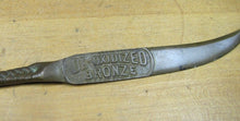 Load image into Gallery viewer, DE-OXIDIZED BRONZE CHICKEN CLAW FOOT Old Advertising Letter Opener Page Turner