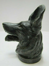 Load image into Gallery viewer, GERMAN SHEPHERD HEAD Old Metal Threaded FRANCE Display Art Repurpose Hardware