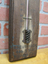 Load image into Gallery viewer, OTHELLO RANGE HEUSINGEER MILITARY PLAZA Texas Antique Thermometer Wood Sign Ad