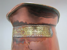Load image into Gallery viewer, L&M GOLDSTICKER FULTON St NY Antique Copper Liquor Beer Measure Pre Prob c1900