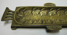Load image into Gallery viewer, Antique Decorative Arts Brass Tray Leaves Ornate Card Tip Trinket Pen Rest
