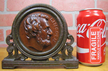 Load image into Gallery viewer, LINCOLN JUDD Mfg Co Antique President Book Rack Bookends Expandable Cast Iron