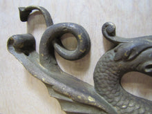 Load image into Gallery viewer, Dragon Serpent Monster Old Brass Decorative Art Ornate Hardware Element
