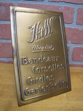 Load image into Gallery viewer, H&W BANDEAUX CORSETTES GIRDLES GARTER BELTS Antique Ad Sign W&H Newark NJ