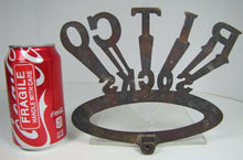 Load image into Gallery viewer, RITCO SOCKS Old Bronze Clothing Department General Store Display Sign Brass Wash