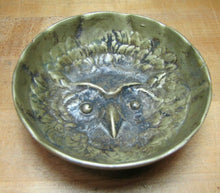 Load image into Gallery viewer, OWL Antique Bronze Tray High Relief Ornate Detail Deep Thick Trinket Card Tip