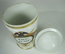 Load image into Gallery viewer, A COLLIN PARIS EAGLE SNAKE Antique 19c Porcelain APOTHECARY JAR w Lid Exquisite