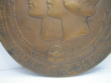 Load image into Gallery viewer, PAYNE FUND HUMAN PROGRESS 1930s Bronze Plaque Study of Movie Effects on Children