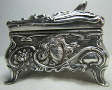 Load image into Gallery viewer, Art Nouveau Jenning Bros Nude Maiden Trinket Box JB Ornate Decorative Arts