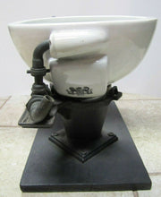 Load image into Gallery viewer, W S CARR NY Antique Dental Spittoon Early Plumbing Porcelain Salesman Sample