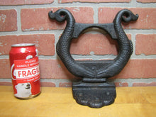 Load image into Gallery viewer, DOUBLE FISH Antique Cast Iron Figural BootScraper BootJack Decorative Art Statue