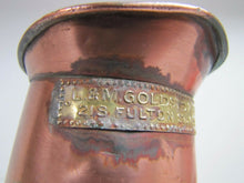 Load image into Gallery viewer, L&M GOLDSTICKER FULTON St NY Antique Copper Liquor Beer Measure Pre Prob c1900