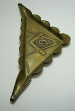 Load image into Gallery viewer, Masonic Freemasons signed Hamel Cherbourg Antique Brass Copper Advertising Tray