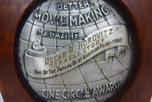 Load image into Gallery viewer, 1960 Movie Making Award Robert Flaherty Medal Oscar Horovitz Israeli Story