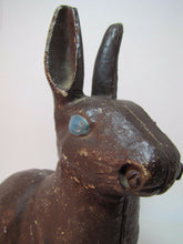 Load image into Gallery viewer, Chocolate Bunny Rabbit Antique Cast Iron Brown Doorstop Statue Garden Yard Art