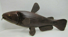 Load image into Gallery viewer, Folk Art Catfish Fishing Decoy RAF Robert Allen Francis Adirondacks NY 1950s