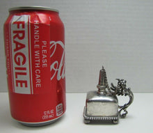 Load image into Gallery viewer, WINGED WARRIOR DRAGON BEAST HELMET Antique Cigar Lighter Meriden Silver Plate Co
