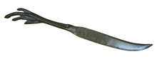 Load image into Gallery viewer, DE-OXIDIZED BRONZE CHICKEN CLAW FOOT Old Advertising Letter Opener Page Turner