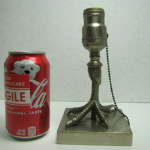 Load image into Gallery viewer, Chicken Rooster Bird Claw Foot Old Nickel Plated Bronze Decorative Arts Lamp
