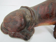 Load image into Gallery viewer, DACHSCHUND Antique Sitting Dog Doorstop Big Weiner Rare Decorative Art Statue