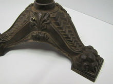 Load image into Gallery viewer, 19c Victorian Antique Cast Iron Flag Pole Holder Ornate Detail Clawed Feet