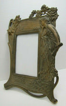 Load image into Gallery viewer, Art Nouveau Lovely Maiden Butterflies Flowers Antique Decorative Arts Frame