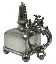 Load image into Gallery viewer, WINGED WARRIOR DRAGON BEAST HELMET Antique Cigar Lighter Meriden Silver Plate Co