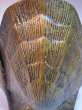 Load image into Gallery viewer, Mid Century Seashells Planter Pot Brass Bronze Detailed Patina Seashore Nautical