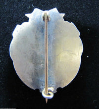 Load image into Gallery viewer, 1908 SHERRIF'S JURY Sterling Silver White Blue Enamel Pinback Medallion Pin