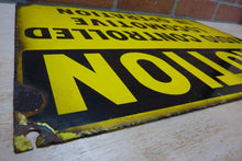 Load image into Gallery viewer, CAUTION RADIO CONTROLLED LOCOMOTIVE IN OPERATION Old Porcelain Sign RR Train