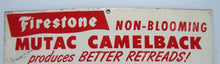 Load image into Gallery viewer, 1940s FIRESTONE TIRES Advertising Sign Gas Station Repair Shop Retread Mold