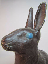 Load image into Gallery viewer, Chocolate Bunny Rabbit Antique Cast Iron Brown Doorstop Statue Garden Yard Art