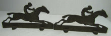 Load image into Gallery viewer, Jockey Horse Racing Riding Old Bronze Decorative Arts Bookends