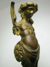 Load image into Gallery viewer, Winged Goddess Maiden Antique 19c Bronze Decorative Arts Ornate Hardware Element