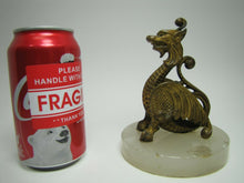 Load image into Gallery viewer, Griffin Dragon Monster Beast Antique Bronze Figural Decorative Arts Marble Base