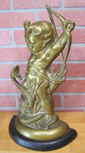 Load image into Gallery viewer, 19c PUTTI CHERUB FIGHTING SERPENT SNAKE Bronze Decorative Arts Doorstop Statue