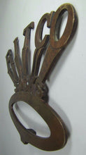 Load image into Gallery viewer, RITCO SOCKS Old Bronze Clothing Department General Store Display Sign Brass Wash