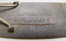 Load image into Gallery viewer, LITTLE'S GOOD GLOVES Antique Brass Store Display Sign TORREY RB WORKS BATH MAINE