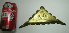 Load image into Gallery viewer, Masonic Freemasons signed Hamel Cherbourg Antique Brass Copper Advertising Tray