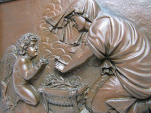 Load image into Gallery viewer, FORNI CUPID & PSYCHE Antique Decorative Arts High Relief Plaque Cherub Ornate