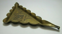 Load image into Gallery viewer, Masonic Freemasons signed Hamel Cherbourg Antique Brass Copper Advertising Tray