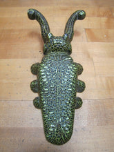 Load image into Gallery viewer, NATIONAL SEWING MACHINE Co Illinois Antique Cast Iron Figural Bug Boot Jack Art