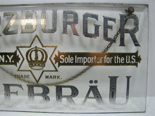 Load image into Gallery viewer, WURZBURGER HOFBRAU Antique Reverse on Glass Beer Sign A LUCHOW NY SOLE IMPORTER