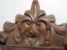 Load image into Gallery viewer, Antique Wooden Carved Evil Face Figural Wall Mount Art Clock Housing Plaque