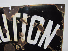 Load image into Gallery viewer, CAUTION SCHOOL "SLO" STATE ROAD COMMISSION BALTO EN & NOV NY Old Porcelain Sign