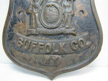 Load image into Gallery viewer, POLICE ASSN SUFFOLK Co NY Old Bronze Plaque Sign retired ornate badge