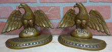 Load image into Gallery viewer, Antique Perched Eagle 13 Star James Graham Co New Haven Conn USA Bronze Bookends